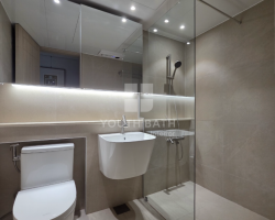 압구정 미성아파트 | 600각 타일로 마감한 고급욕실! 조적젠다이와 COB조명, 간접조명으로 은은한 분위기로…