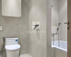 [미떼 화이트] 분당 정자동 미켈란쉐르빌아파트 안방욕실 (조적벽 파티션)