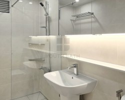 상대원동 빌라 욕실리모델링 타일작업 | 따뜻한 아이보리톤의 화사한 욕실