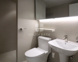 성남 분당 강남인테리어 리모델링 | 거실욕실 리모델링! 600각 타일과 조적벽 파티션으로 고급스럽게 마감했어…